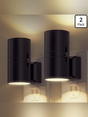 LED Plug in Light Lights with Light Sensor, 0-100LM Adjustable Brightness